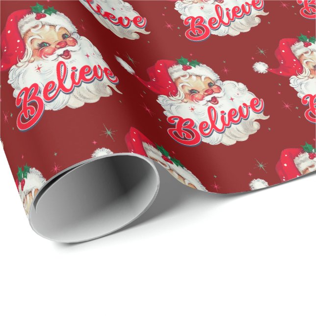 Santa Hut alte Weihnachtsgeschenke  Geschenkpapier (Rolleneckpunkt)