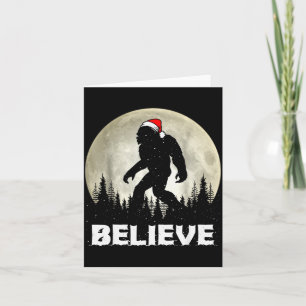 Santa Hut Bigfoot Glaub Weihnachtsbeleuchtung Rock Karte