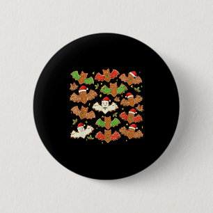 Santa Hut Fledermaus Soky Weihnachten Lebkuchen Fl Button
