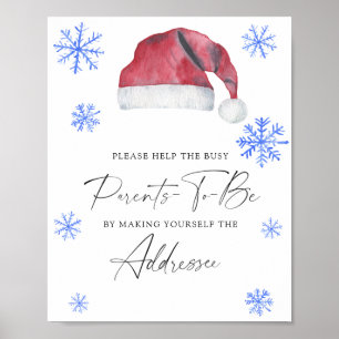 Santa-Hut - Helfen Sie den beschäftigten werdenden Poster