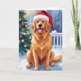 Santa Hut Labrador | Frohe Weihnachten Hunde Maler