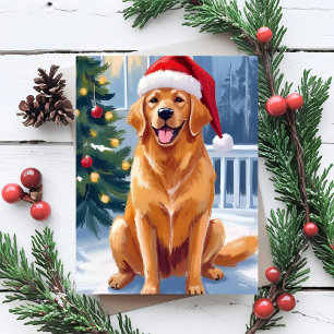 Santa-Hut Labrador   Frohe Weihnachten Hundebild