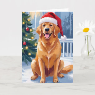 Santa-Hut Labrador Fröhliche Weihnachten Hund Ma Karte