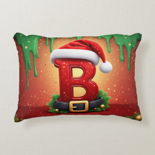 Santa Hut Letter B Kiefer Weihnachtsdekoration 🎄 Dekokissen