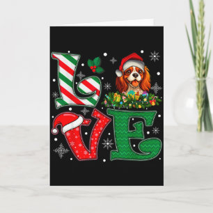 Santa Hut Liebe Cavalier King Charles Spaniel Hund Karte