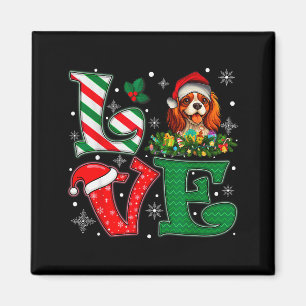 Santa Hut Liebe Cavalier King Charles Spaniel Hund Magnet