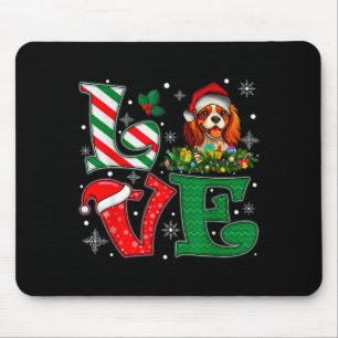 Santa Hut Liebe Cavalier King Charles Spaniel Hund Mousepad