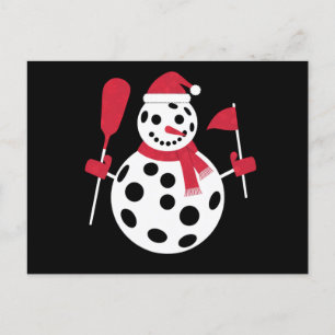 Santa Hut Schneemann Familie Weihnachten Matching  Postkarte