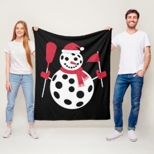 Santa-Hut-Schneemann-Familie-Weihnachten-passende  Fleecedecke