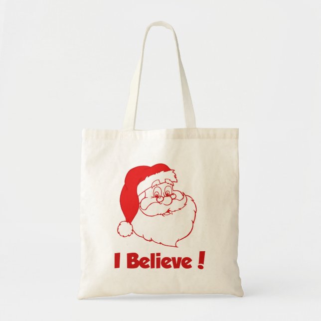 Santa I glaube Weihnachtstasche Tragetasche (Vorne)