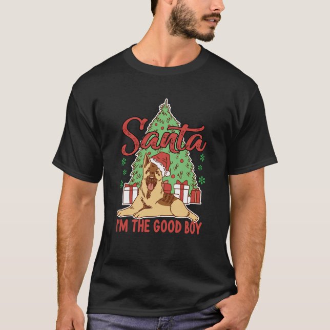 Santa I ist der gute Junge Weihnachten Niedlicher  T-Shirt (Vorderseite)