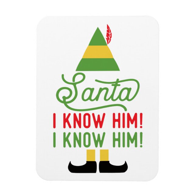 Santa I kenne Ihm Elf Weihnachtsmann Kühlschrankma Magnet (Vertikal)