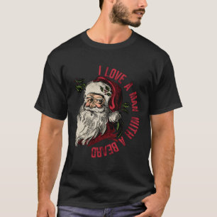 Santa I Liebe A mit Bart T-Shirt