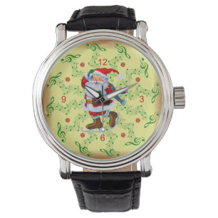 Santa ~ Ice Skate ~ Musikalische Skulpturen ~ Weih Armbanduhr