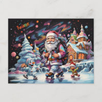 Santa ice Skaten Psychedelic