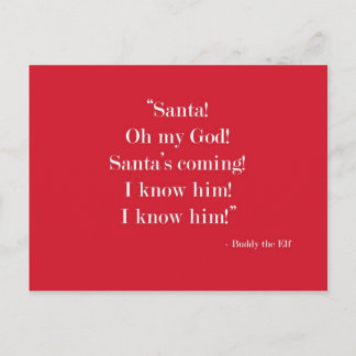 Santa! Ich kenne ihn! Postkarte