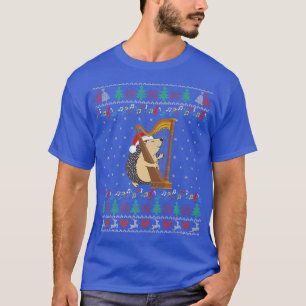 Santa Igel Ugly Christmas Sweater Harp Matchin T-Shirt