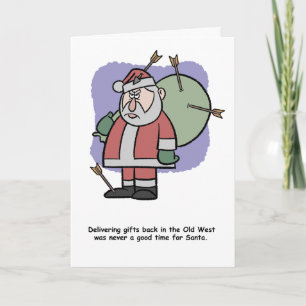 Santa im alten Westen Karte