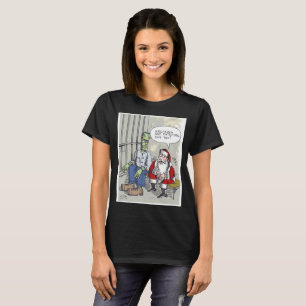 Santa im Gefängnis Frauen schwarzes T-Shirt