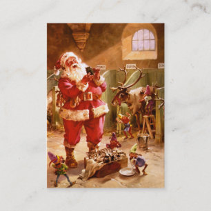 Santa im Rentierstall Visitenkarte