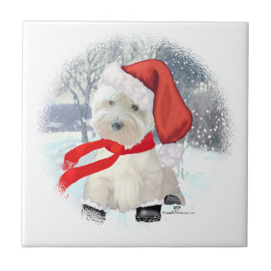 Santa im Stiefel Fliese