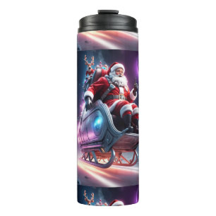 Santa im Weltraum Eine futuristische Weihnachts- Thermosbecher