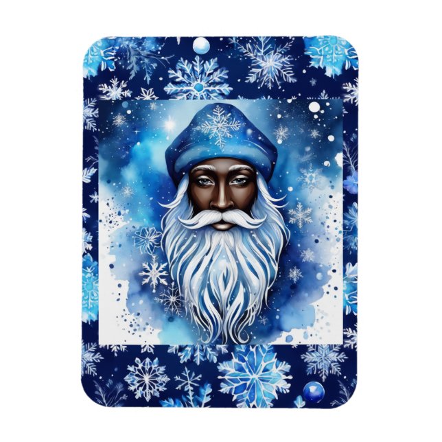 Santa in Blue Magnet (Vertikal)