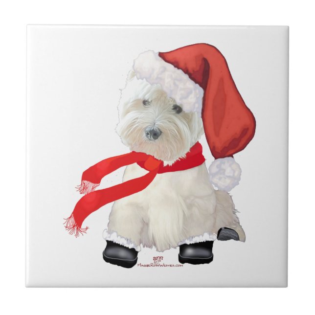 Santa in Boots Fliese (Vorderseite)