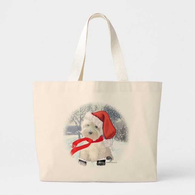 Santa in Boots Jumbo Stoffbeutel (Vorne)