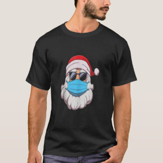 Santa in Face Mask Shirt Mens Funny Merry Christma