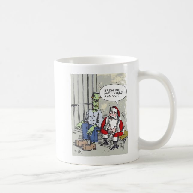 Santa In Gefängnis verlassen Tasse (Rechts)