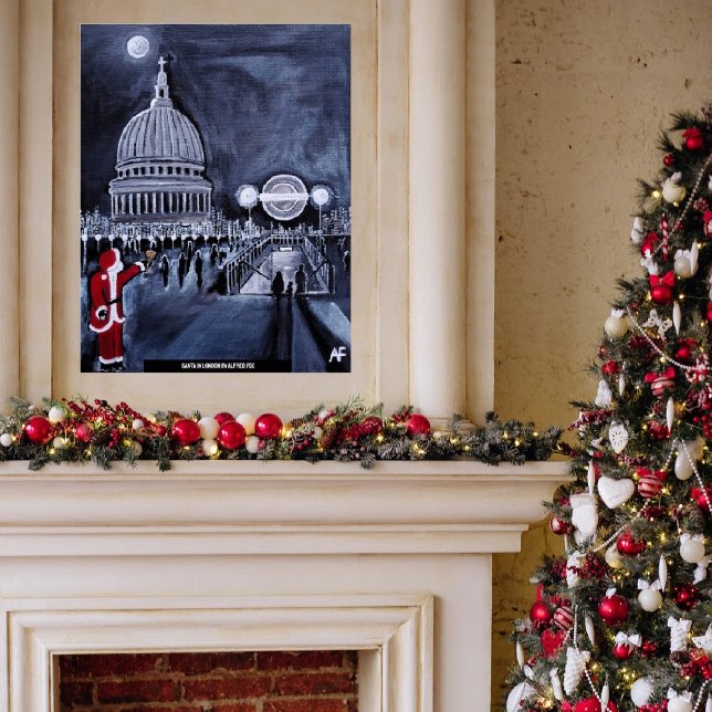 Santa in London Gemälde von Alfred Fox Poster (Von Creator hochgeladen)