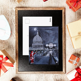 Santa in London Gemälde von Alfred Fox Postkarte