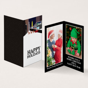 Santa in New York, Familienfoto-Weihnachtskarte Visitenkarten