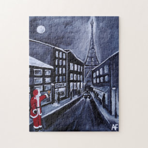 Santa in Paris Gemälde von Alfred Fox