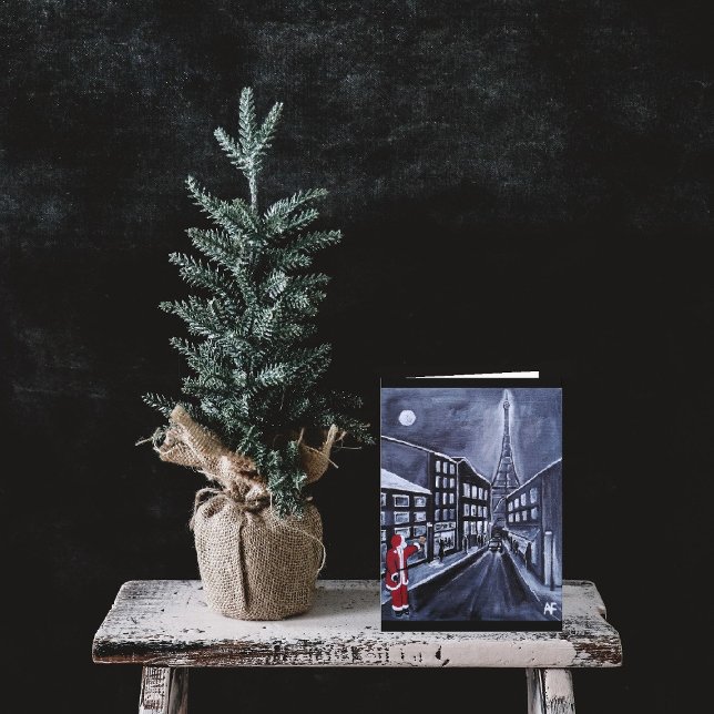 Santa in Paris Malerei von Alfred Fox Karte (Von Creator hochgeladen)