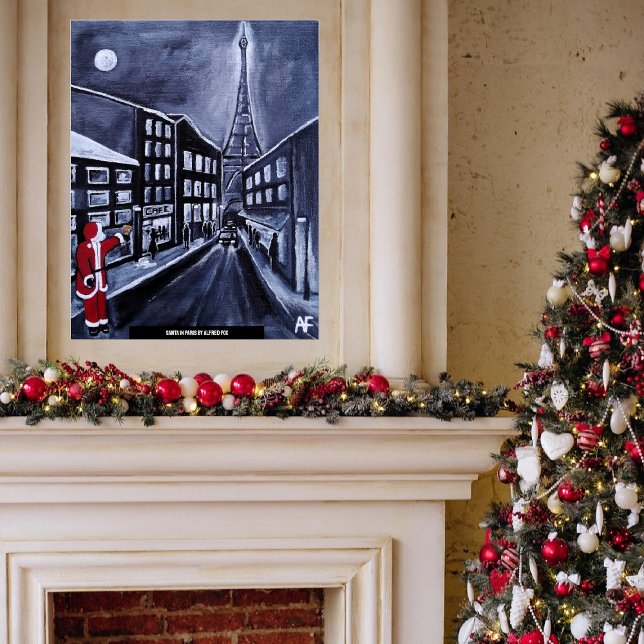 Santa in Paris Malerei von Alfred Fox Poster (Von Creator hochgeladen)