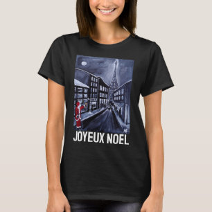 Santa in Paris Malerei von Alfred Fox T-Shirt
