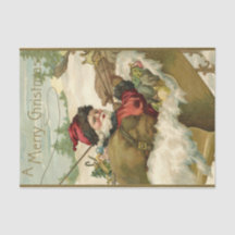 Santa in seinem Schlitten