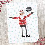 Santa in Skinny Jeans Feiertagspostkarte<br><div class="desc">Hipster Santa in magischen Jeans für ein lustiges Weihnachtsdesign. Originelle Kunst von Nic Squirrell.</div>
