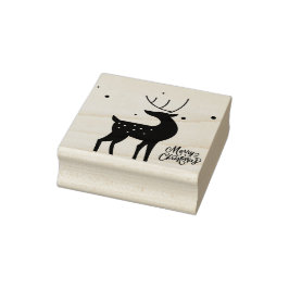 Santa in Sleigh Frohe Weihnachts-Briefmarke Gummistempel