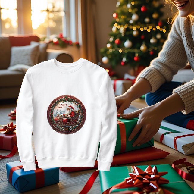 Santa in Sleigh Sweatshirt (Von Creator hochgeladen)
