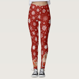 Santa in Snow Leggings