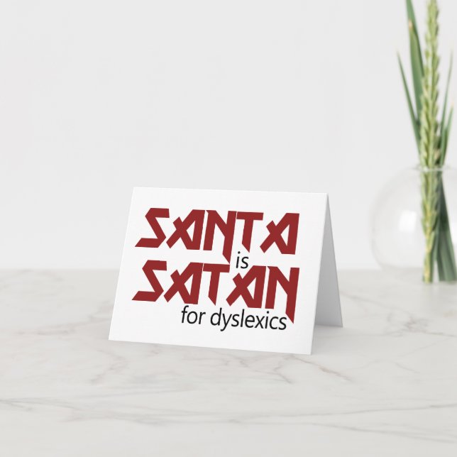 Santa ist Satan Feiertagskarte (Vorderseite)