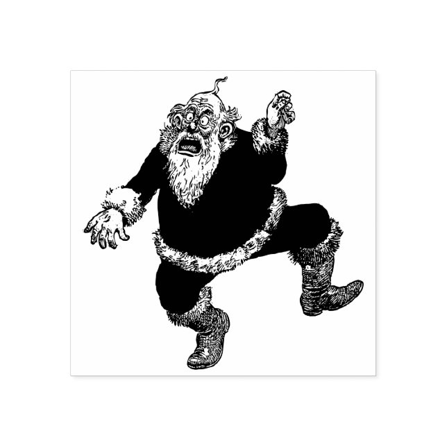 Santa ist verrückt geworden gummistempel (Prägung)