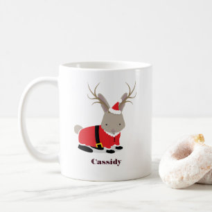 Santa Jackalope Name Weihnachten Kaffeetasse