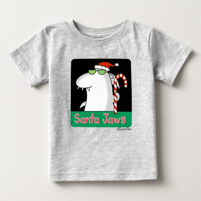 Santa Jaws Baby T-shirt (Vorderseite)