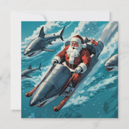 Santa Jaws Feiertagskarte