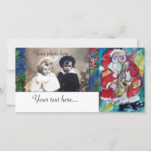 SANTA & JAZZ FEIERTAGSKARTE (Vorderseite)