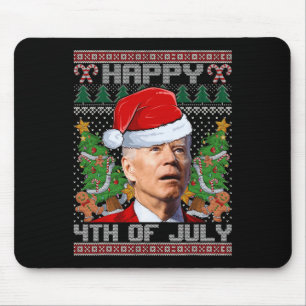 Santa Joe Biden Frohes 4. Juli Hässliches Weihnach Mousepad